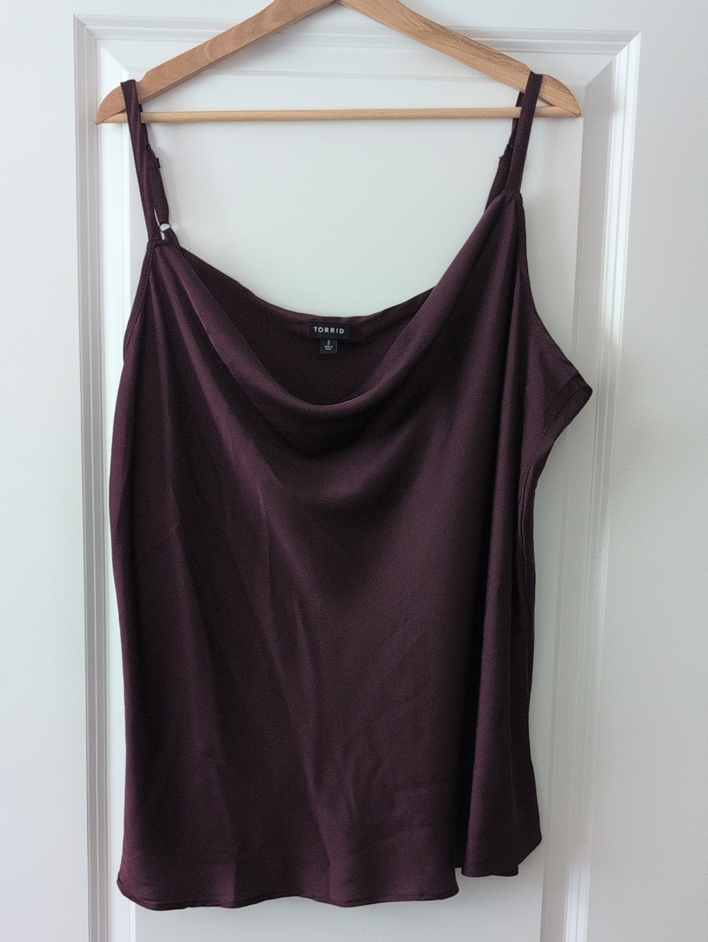 torrid Deep Plum Draped Cowl Neck Camisole